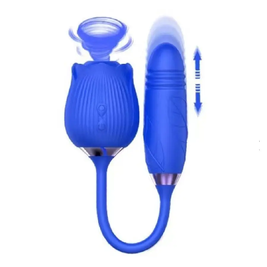High quality sex toy stimulator clitoral sucking licking tongue rose shape silicone g spot flower dildo vibrator