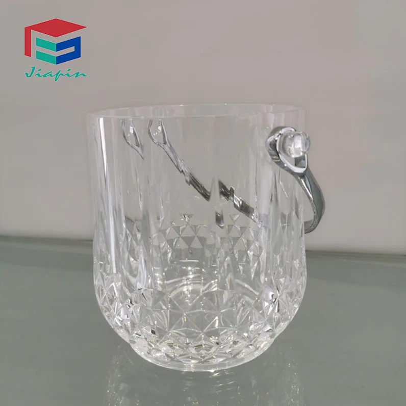 Прозрачное пластиковое ведро для вина шампанского льда алмазная резка акриловое