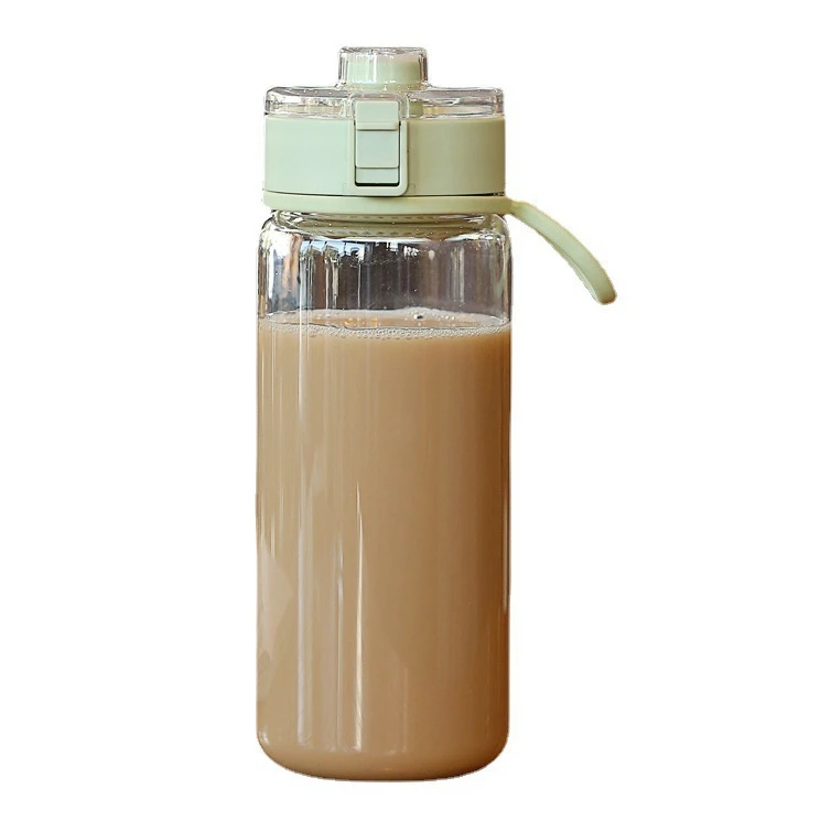 Hot Selling Heat-Resistant PC Plastic Bottle Flip Top Stylish LeakProof Hiking Water Bottle With Removable Strainer