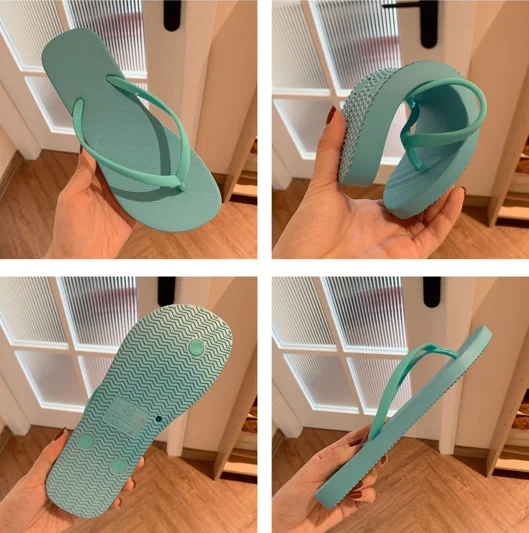 Wholesale Eleven Women Anti-Slip Rubber Beautiful Color Soft Flat Slides Slippers Sandals Cheap Custom Print flip flop designer