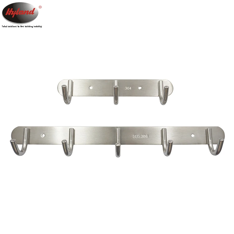 Настенный комплект крючков для халата Hyland OEM Крючки из нержавеющей стали ванной/кухни Ширина пластины 30 мм толщина 2