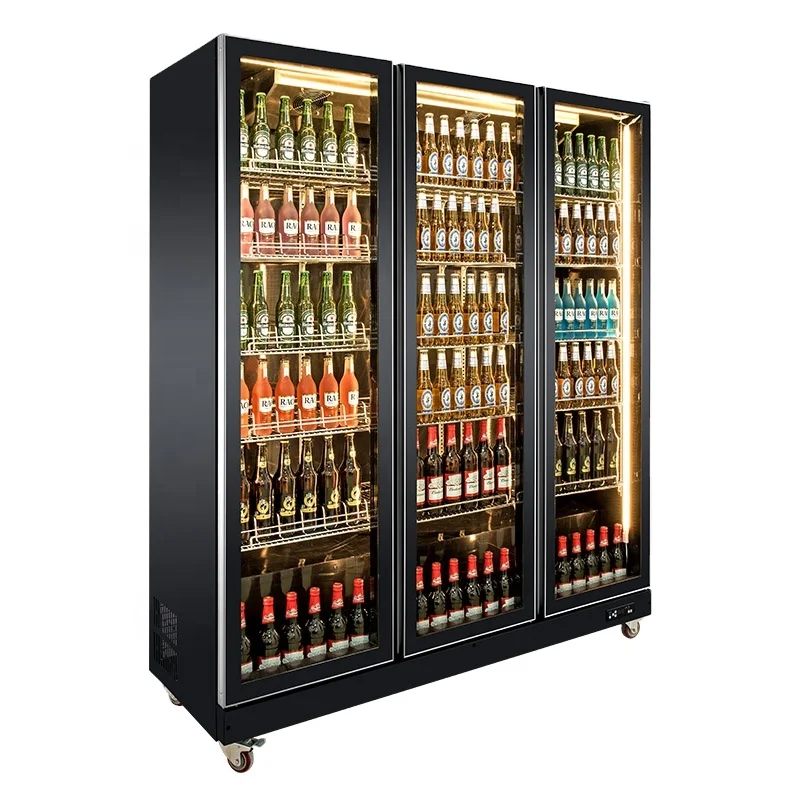 Vertical Pepsi Beverage Showcase Chiller Glass Door Fridge Refrigerator wine cooler showcase