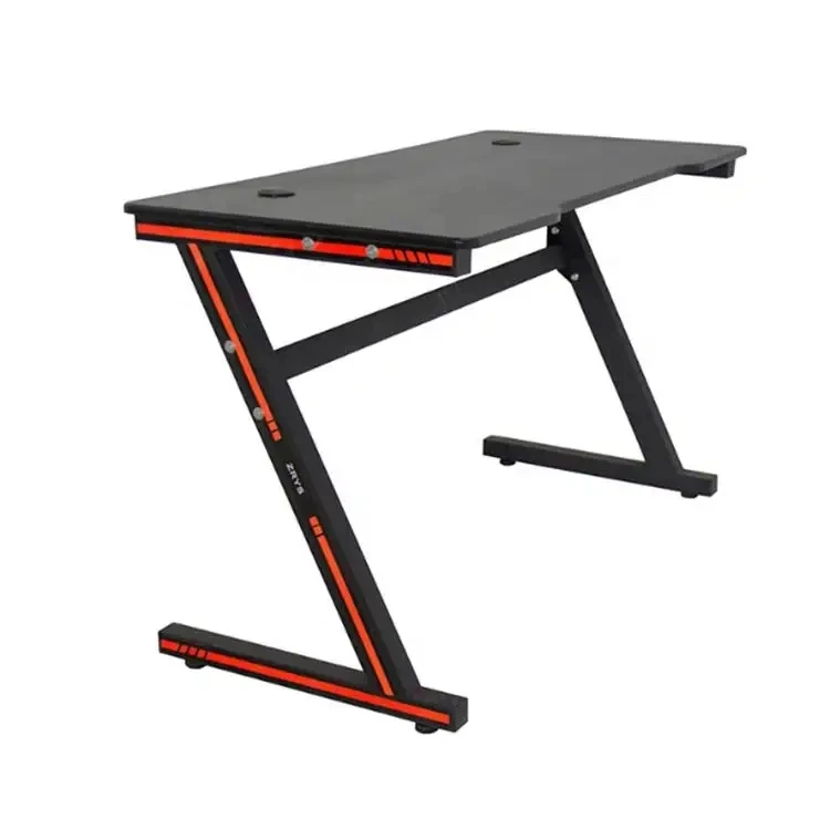 Factory Hot Sale Ergonomic Z-shaped Gamer Table PC Glass Table Top Computer Gaming Desks