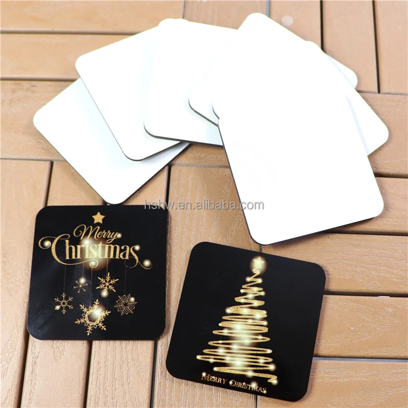 FREE SAMPLE Square Wood Placemat Printing Mdf Sublimation Cork Coasters 3mm Placemats Coaster For Heat Press