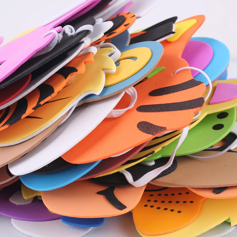 Children felt animal cartoon half face mask kindergarten show props Mouse monkey frog cat dog Halloween felt mask eye mask