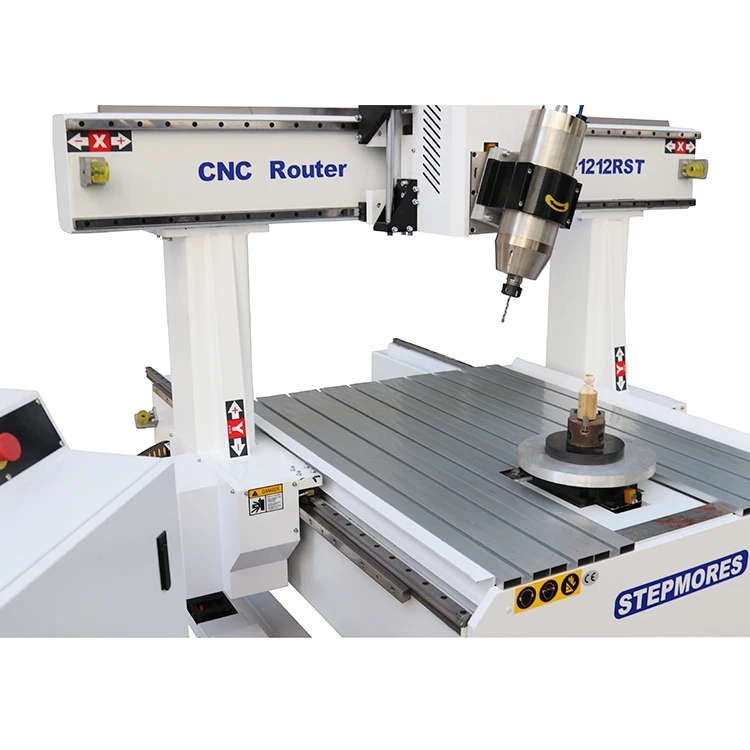 5 axis cnc router machine swing head 1200X1200MM furniture Carving Machine side hole 3D CNC Wood cutting