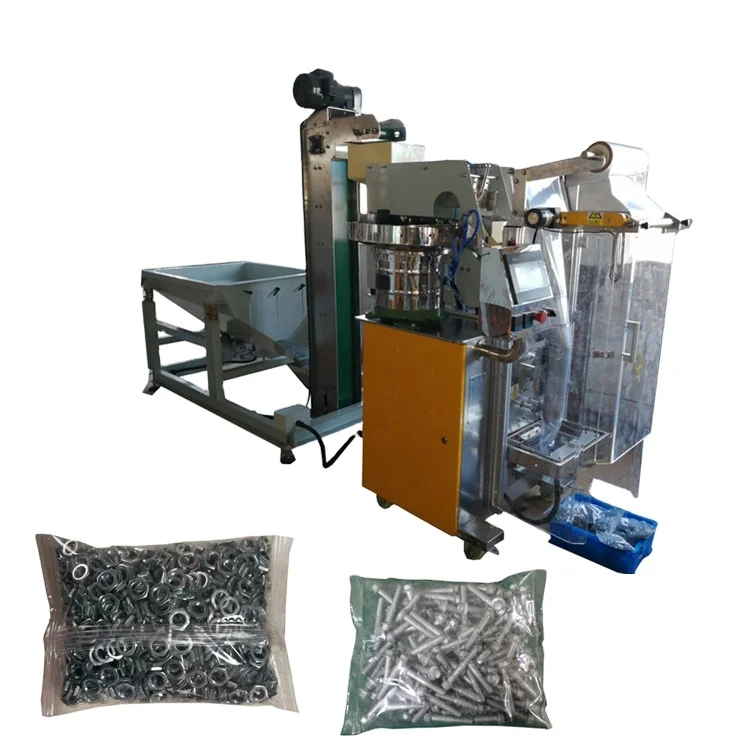 Fastener Bolt Nut Nail Packing Machine with Plastic bags packaging