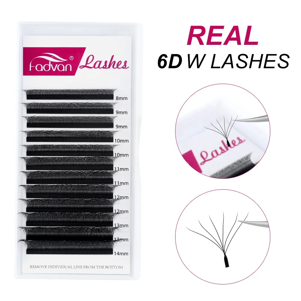 0.07 Y Lashes Eyelash Extension Wholesale 2D Promade Volume Fans Silk Faux Mink YY Shape Lash Extension w lash extension 6d Tray