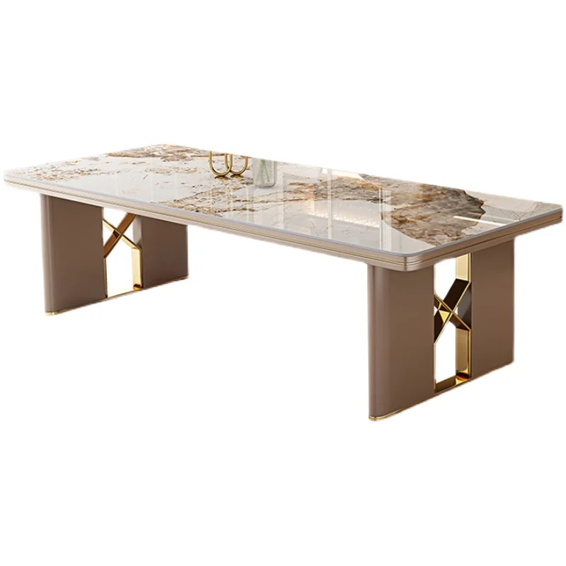 luxury dining room furniture antique modern sintered stone dining table set with 8 10 seater chairs