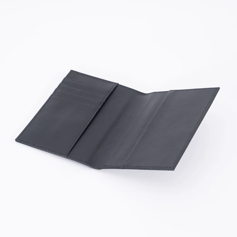 black simply square real leather break proof travel bar set multiple women passport holder bag and luggage tag set