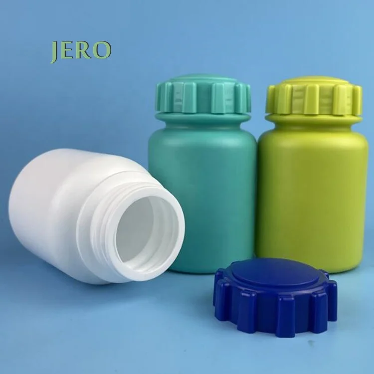 HDPE 300 мл пластиковая бутылка для капсул капсулы на таблетки кальция здравоохранения бутылочки с редуктором защитный чехол крышкой
