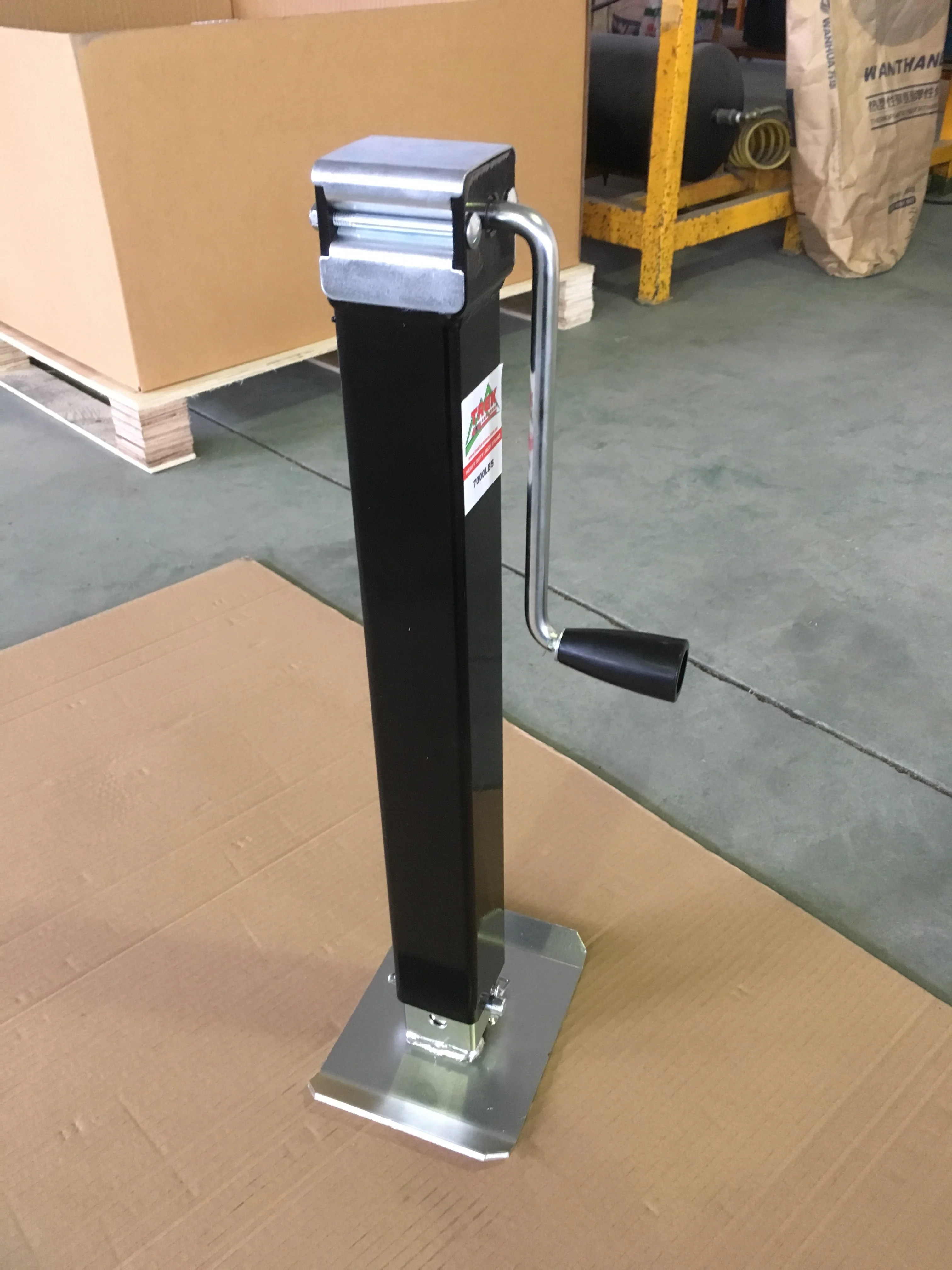 Side Wind 7000lbs Heavy Duty Square Trailer Jack with Drop Leg