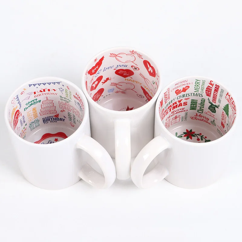 Custom Logo Made Plain White Matt Blanks Magic Ceramic Porcelain Taza Caneca Para Sublimacao Coffee Sublimation Mug Cup