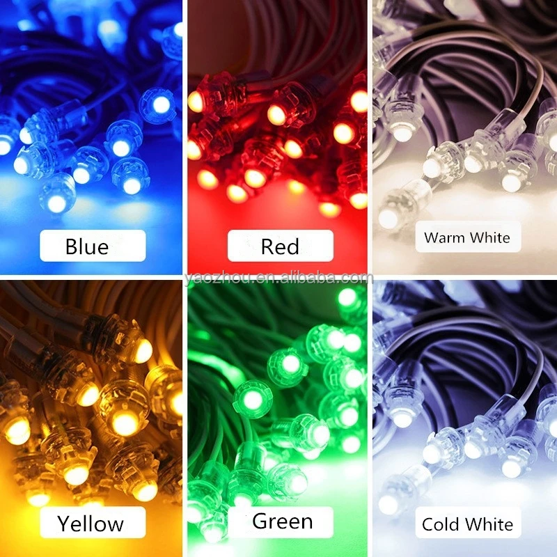 High Bright 9mm WS2811 Single color Digital LED Pixel Light christmas decorations IP68 waterproof Exposed light without plate