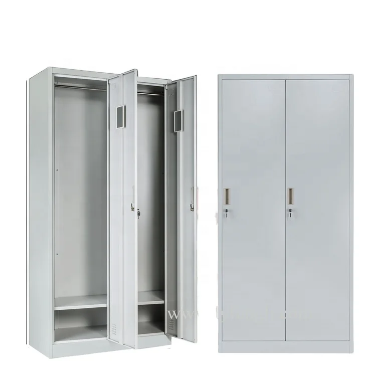 Supermarket School SPA Gym Ski Locker 2 Door Steel Locker metal wardrobe cabinet