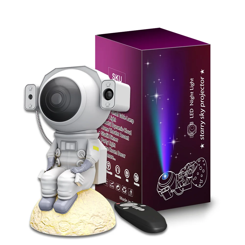 App control Star Projector Starry Sky Night Light Astronaut Lamp with Speaker Room Decoration Bedroom Decorative Luminaires Gift
