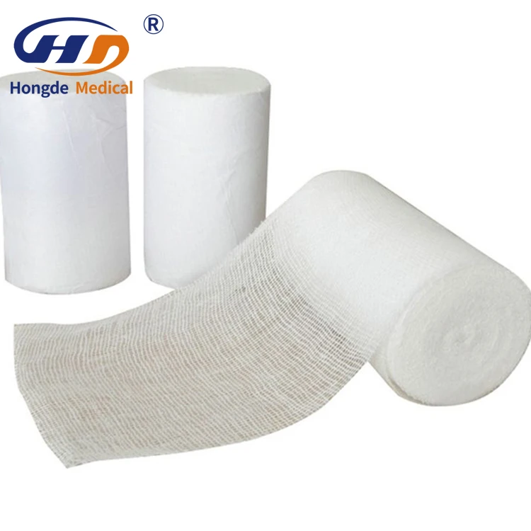 Medical Disposable custom hospital medical selvage gauze bandage porous gauze bandage