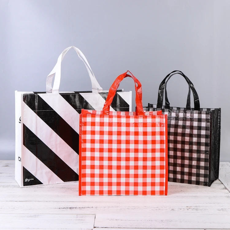 eco-friendly purple custom size woven polypropylene bags large eco-friendly printing logo shopping woven bag