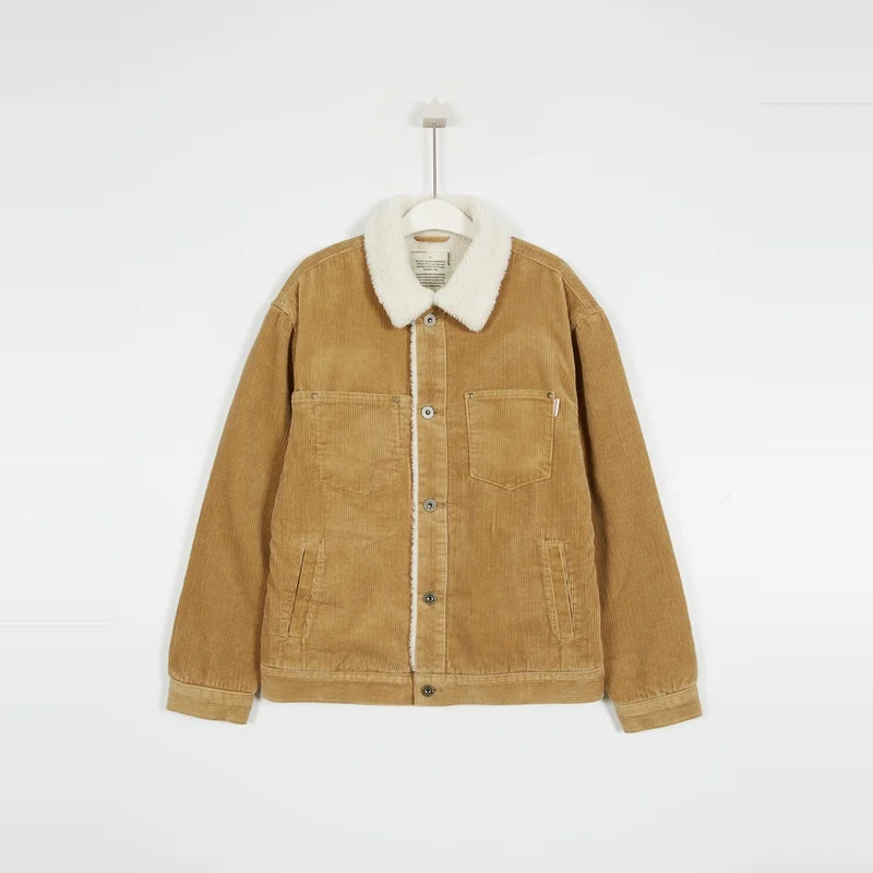 High Quality OEM Clothing Manufacturers Mens Warm Winter Jacket Corduroy Sherpa Trucker Jacket