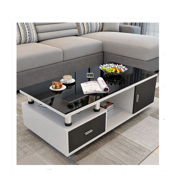 Modern Wooden factory  home dining room furniture set living room glass  TV Cabinets side coffee table sets