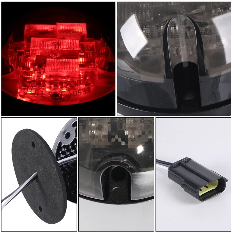 8PCs Smoke For Land Rover 90/110 83-90 Defender 90-16 Led Upgrade Kit Lamp Replace Front Rear Indicator
