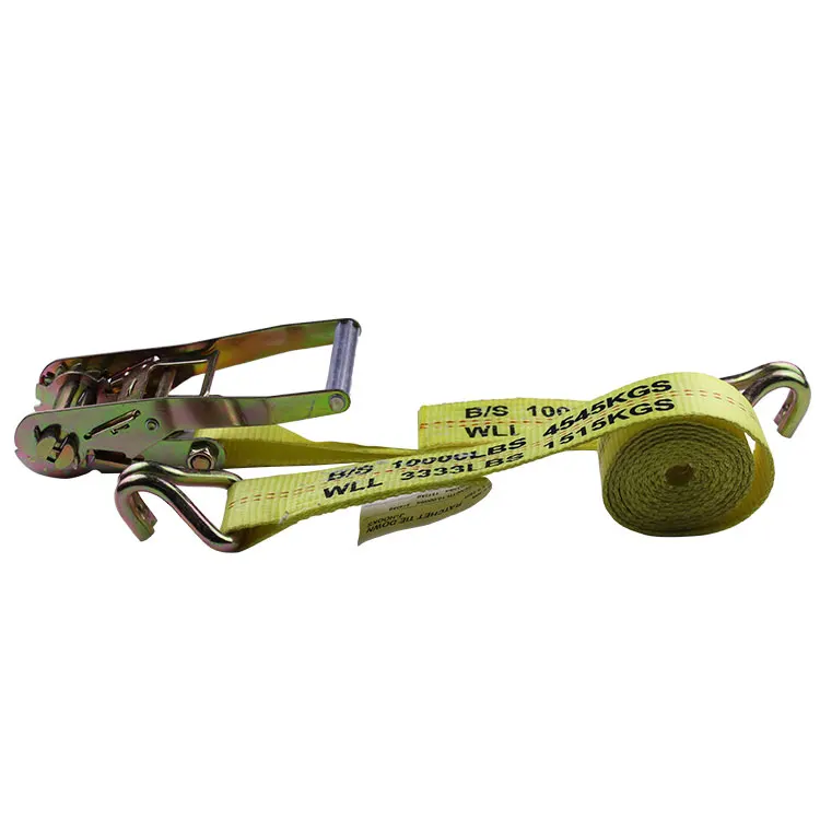 Polyester webbing Heavy Duty Ratchet Straps 50mm 5000kg J Hook for moving truck
