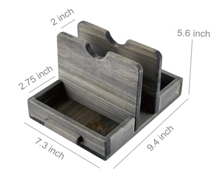 Authumberdale vintage Napkin holder with salt and pepper shaker case