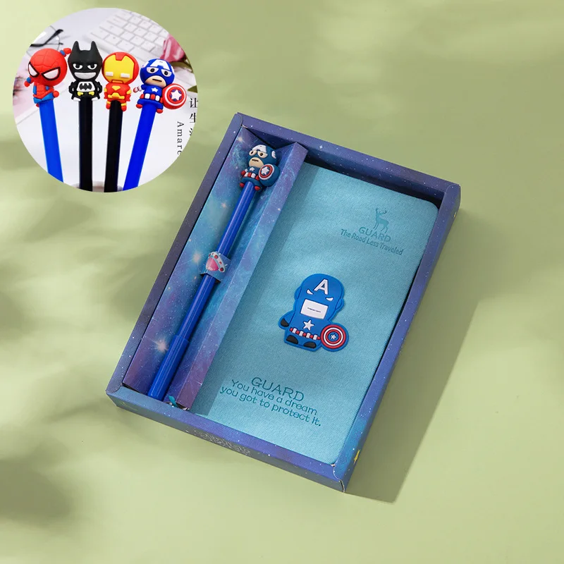Creative Superman Spider Man Bat man Notebook Student Cute Cartoon Notebook Gift for Boys and Children