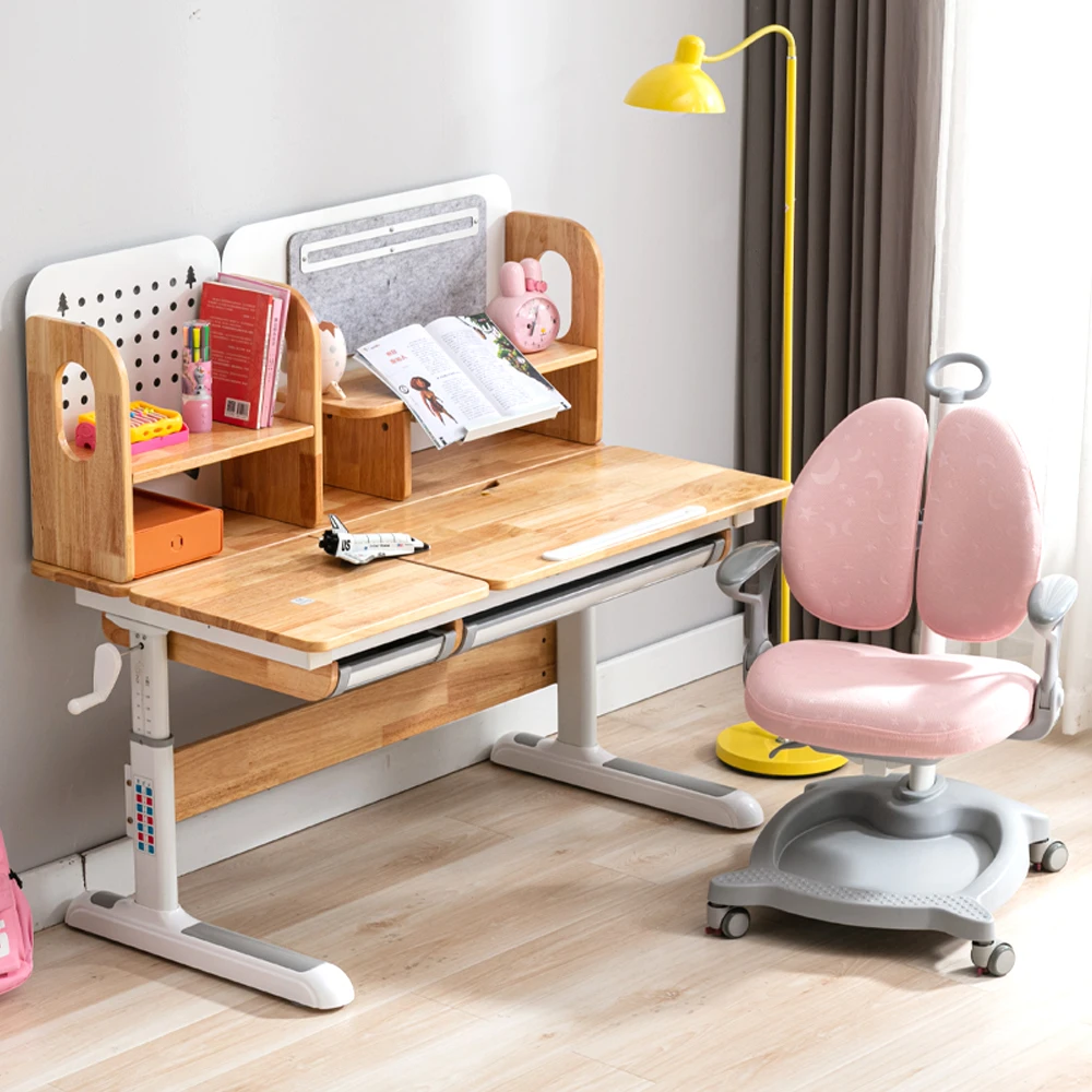 Cheap Modern Height Adjustable Children Learning Desk Para Nino Ergonomic Wooden Kids Study Table and Chair