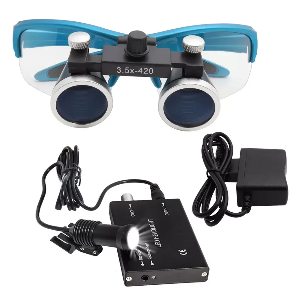 surgical loupes with light loupe binocular 3.5x 420