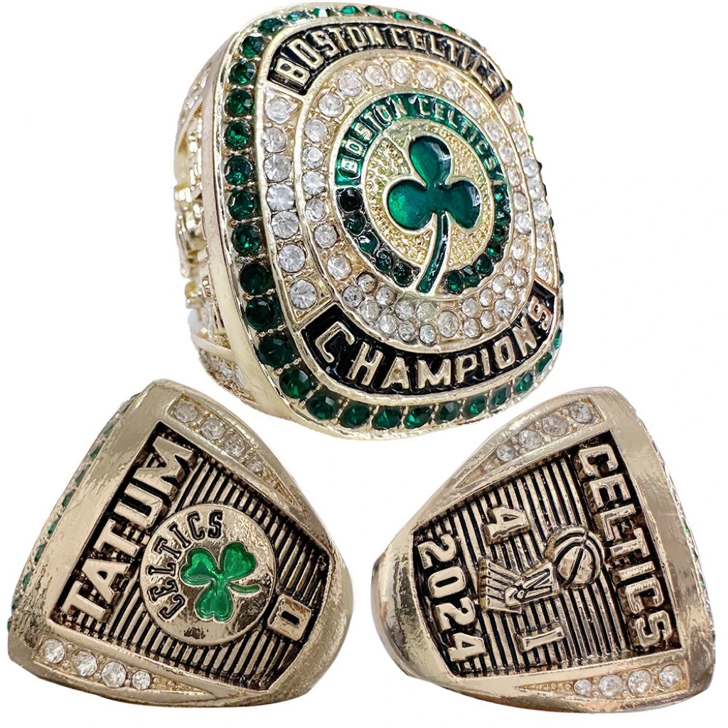 Pop 2024  Boston Celtics basketball Kevin Garnett championship ring alloy Christmas gift Men jewellery ring