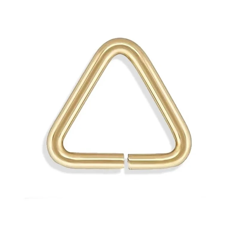 NO Tarnish 14K Gold Filled Triangle Sparkle GF Jump Rings Geometric Open Closed For Earring Making Jewelry Findings Accessories
