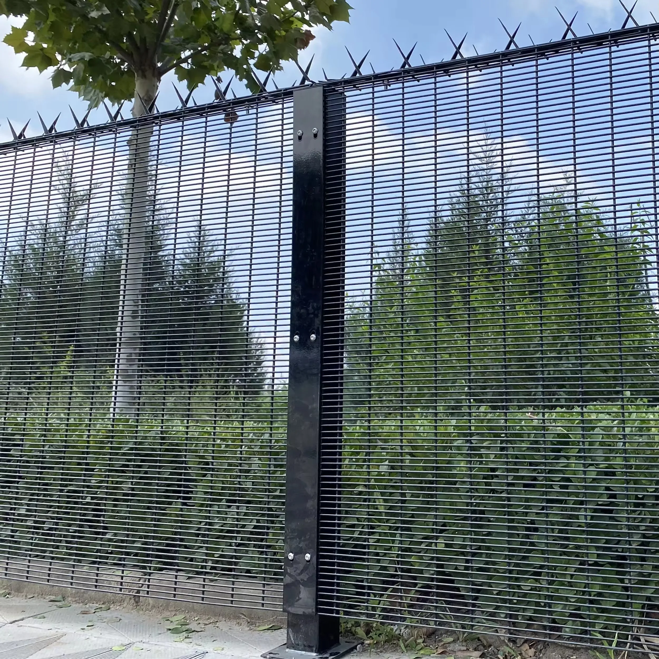 Wholesale 50x200mm mesh warehouse welded security steel fences no climb fence