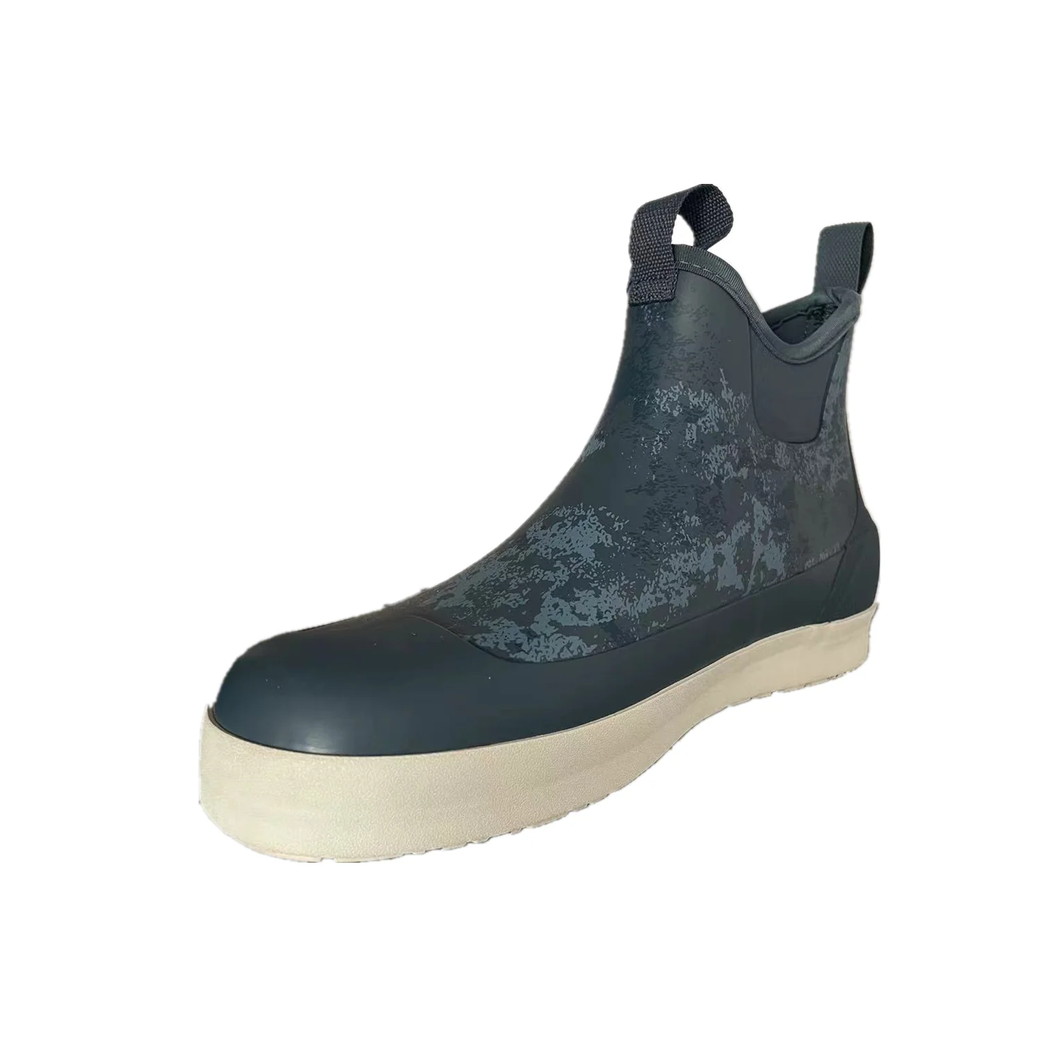 Best Selling Men Waterproof Fishing Rain Shoes Anti-Slip Ankle Hunting Deck Boots with Breathable Neoprene Lining