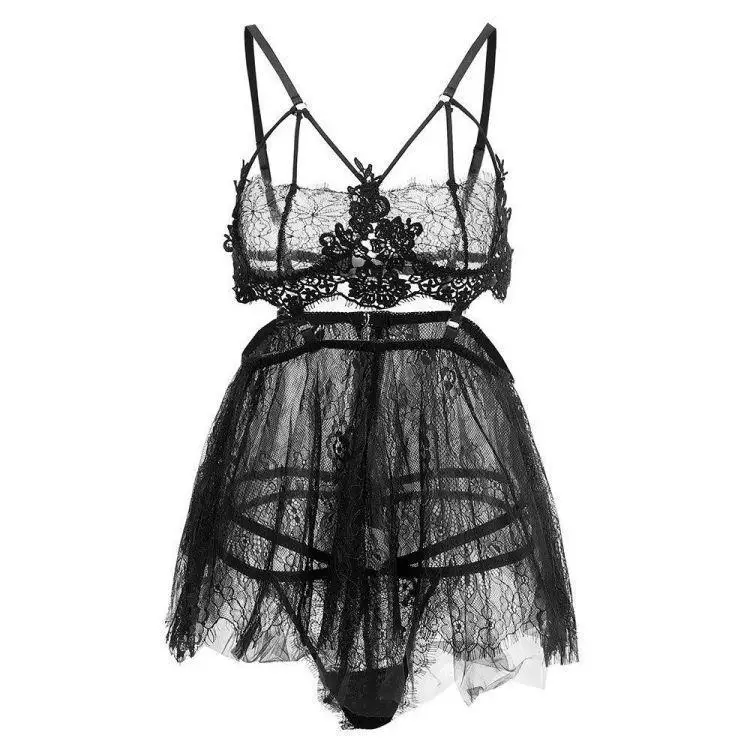 Floating Tutu Skirt Suit Mature Women Nude Sexy Transparent Showing Nipples Bra Underwear Lingerie Lace Nightdress For Women