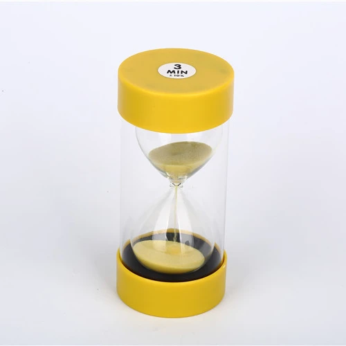 Пластиковые песочные часы 1-3-5-10-15-30 минут желтый оранжевый красный синий черный