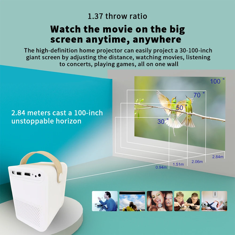 Topleo Building Mapping High Brightness Full HD 1080P 4K Video Projector for Cinema Education