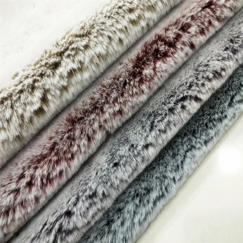 По индивидуальному заказу длинная куча плюшевая полиэфирная ткань с принтом Имитация меха кролика
