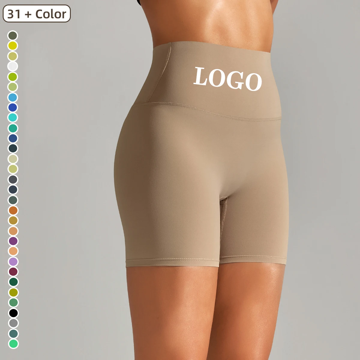 Customized New Solid Yoga Gym Double Sided Brushed Skinny High Waist Elastic Sports Fitness Triple Yoga Pants Leggings For Women