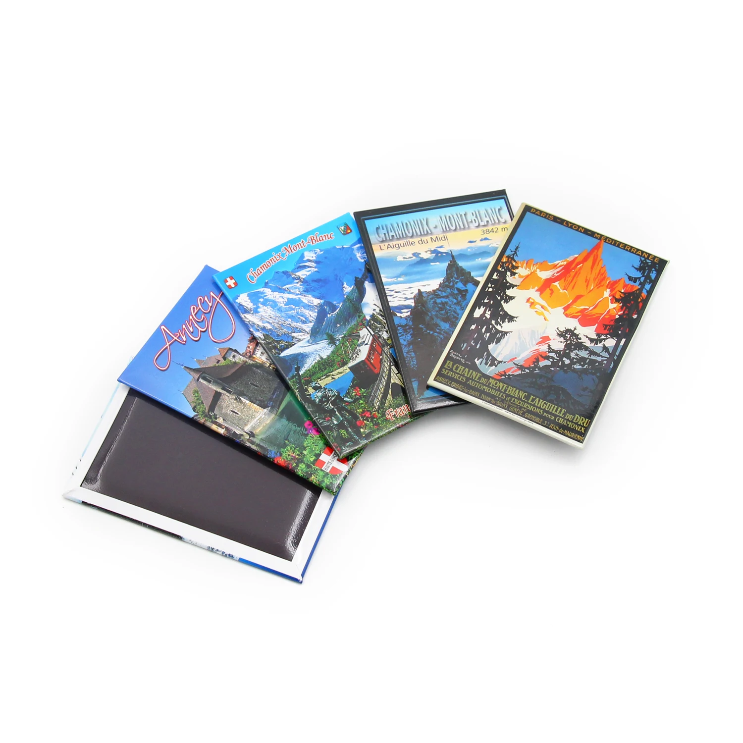 2024 Newest France Country City Name Fridge Magnet Tourist Souvenir Tin Plate Fridge Magnet Customized