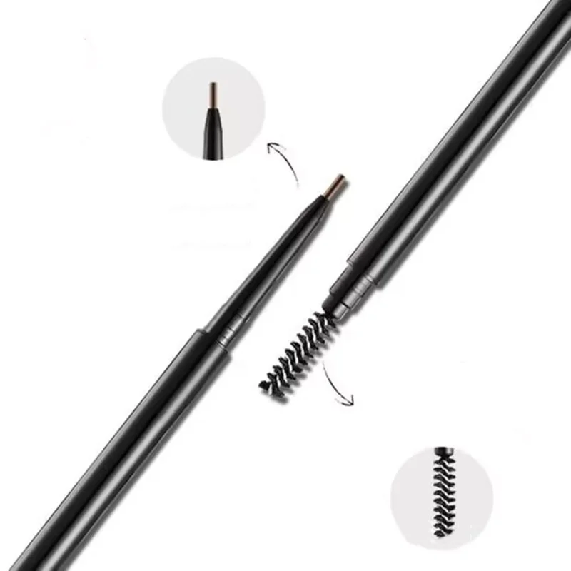 6 Colors Brown And Gray Waterproof Eye Brow Eyeliner Eyebrow Pen Pencil With Brush Makeup Private Label Eyebrow Pencil
