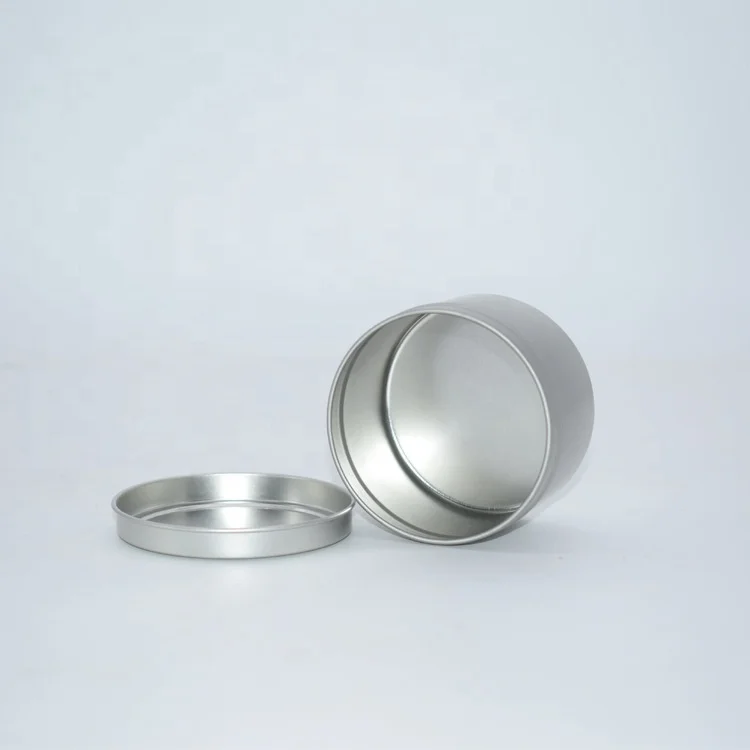 Wholesale Silver Empty Can Round Containers 2oz 4oz 6oz 8oz Metal Tins for Candles