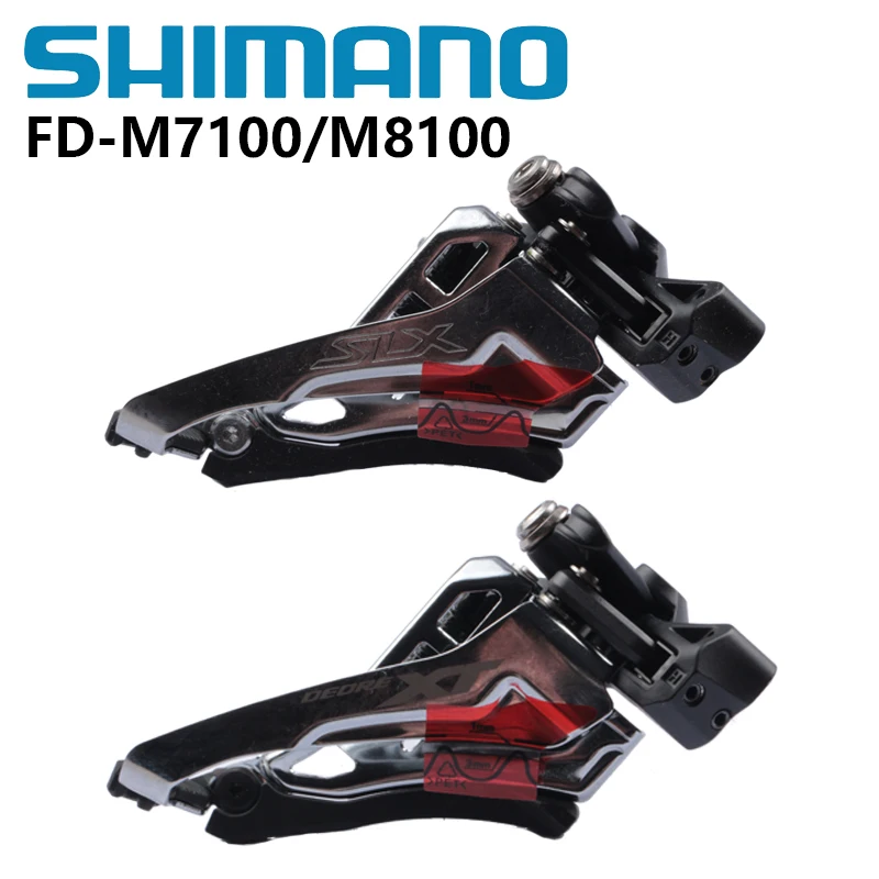 SHIMANO XT SLX M8100 M7100 передний переключатель 2x12 Скоростей детали для горного велосипеда оригинальная 12-скоростная велосипедная Шестерня