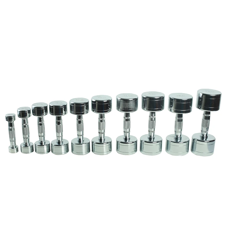 Real Mens Cast Iron Adjustable Chrome Plated Home Gym Steel Fitness Equipment Dumbbell Barbell Set