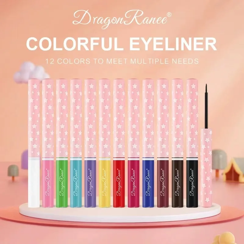 3 ML Vegan Cute Eye Liner Waterproof Liquid Eyeliners Long Lasting Organic Matte Colored White Purple Green Pink Blue Red Eyelin