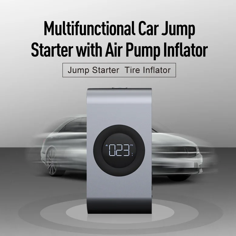 new design 2 In 1 Car Air Compressor 150 PSI DC 12V 10000 mAh Wireless Pump Car Jump Starter