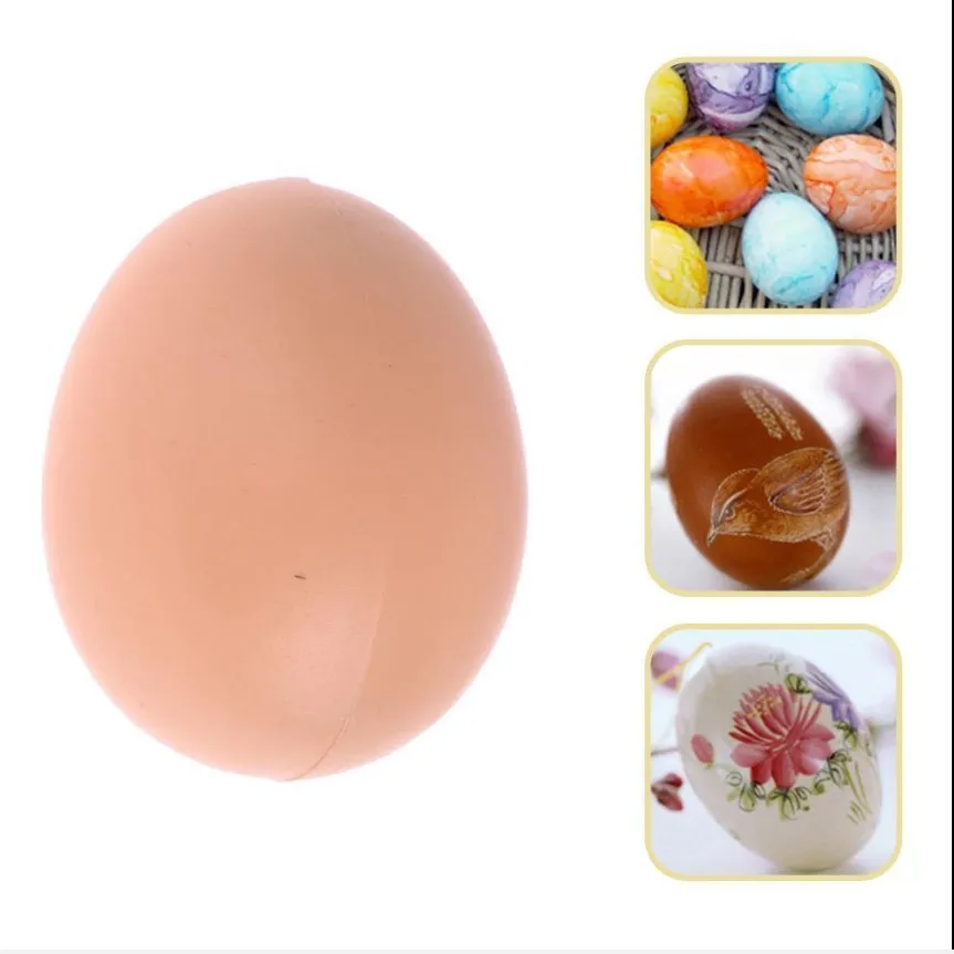 Artificial Chicken Dummy  Fake Eggs Flesh color for Easter Egg Painting DIY Home Decor