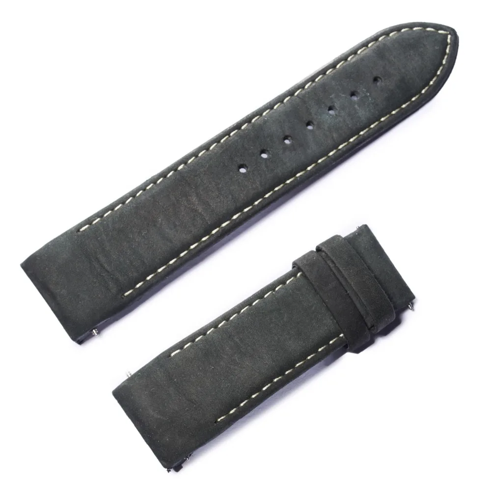 
Reef Tiger 23mm Width Brown Leather Watch Strap Black Genuine Leather Watch Wristband for Men RGA703 