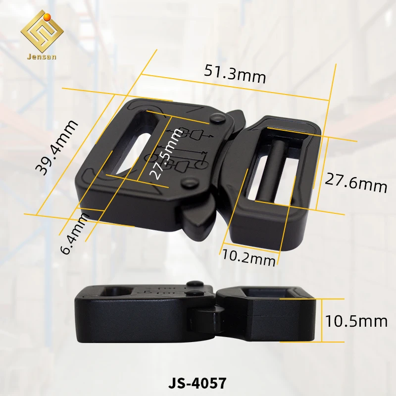 Jensan Custom 27mm 5KN Zinc Safety Webbing Quick Release Tactical Buckle for Pet Collars Zinc Alloy Bag Accessories Belt Buckle