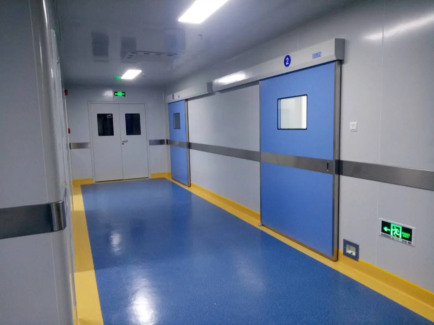Hermetical Automatic Hospital ICU Sliding Door 304 Stainless Steel Medical Glass Airtight